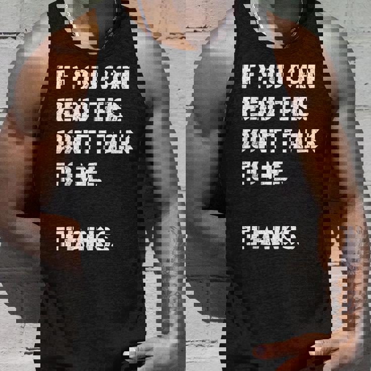 これを読めたら私に話しかけないでください-面白い人が嫌い タンクトップ 彼への贈り物