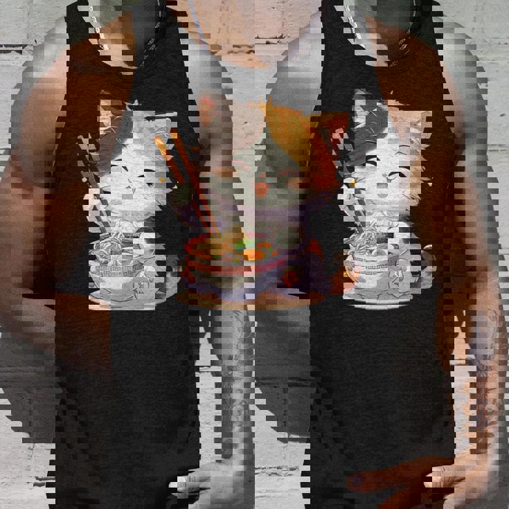 わがまま猫 ねこ ラーメン好き かわいい おもしろ マンガ 長袖tシャツ タンクトップ 彼への贈り物