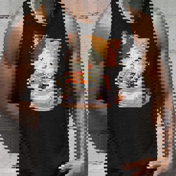 わがまま猫 寿司ねこ ラーメン好き かわいい おもしろ マンガ タンクトップ 彼への贈り物