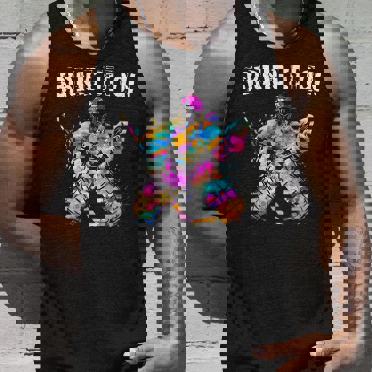 アイスホッケー選手 ゴールキーパー アイスホッケーゴールキーパーギフト タンクトップ 彼への贈り物