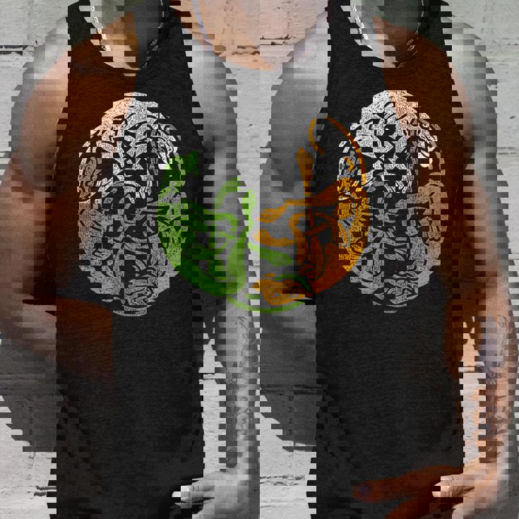 アイルランドデザイン ケルト犬＆旗トリコロールアイルランド タンクトップ 彼への贈り物