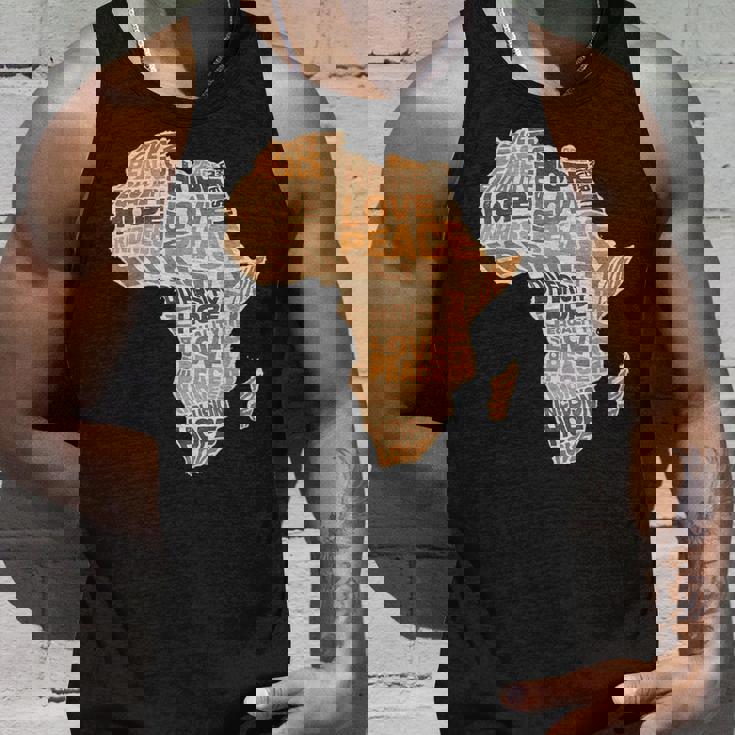 アフリカの平等パターン メラニン 肌色 アフリカ地図 タンクトップ 彼への贈り物