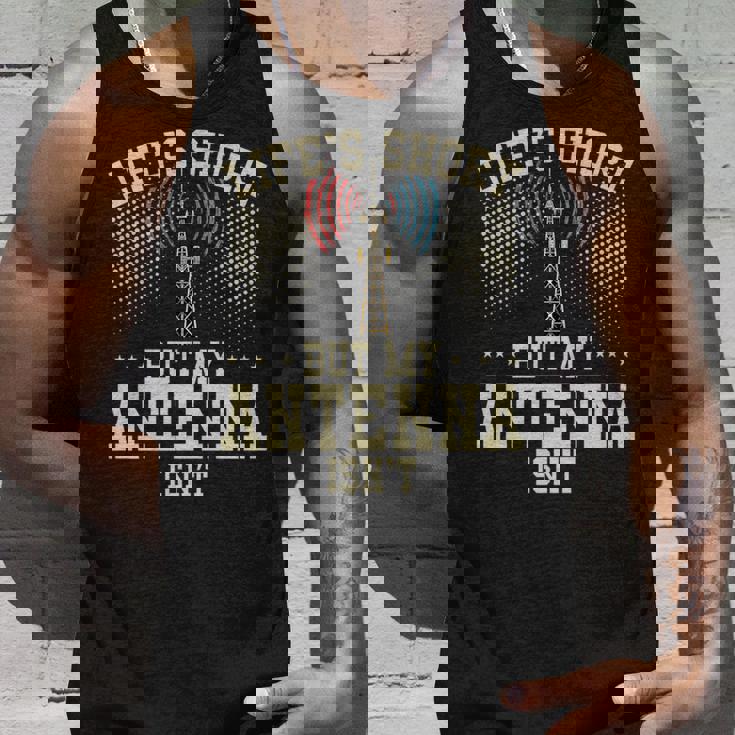 アマチュア無線デザイン 男性用 アマチュア無線機 アンテナ 長袖tシャツ タンクトップ 彼への贈り物