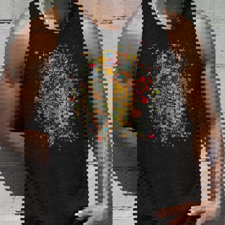 アメリカ先住民のココペリ カラフルスプラッシュ4 ファンの楽しみ タンクトップ 彼への贈り物