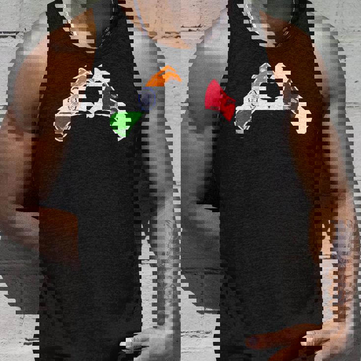 インド日本国旗 インド日本ハート タンクトップ 彼への贈り物