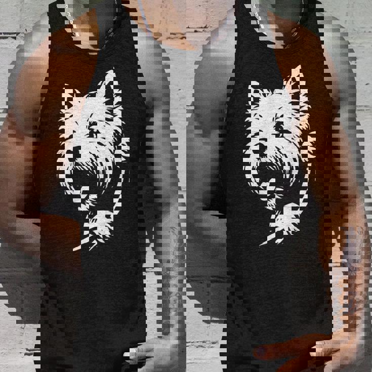 ウエスト ハイランド ホワイト テリア ピーキングドッグ ウェスティ デザイン タンクトップ 彼への贈り物