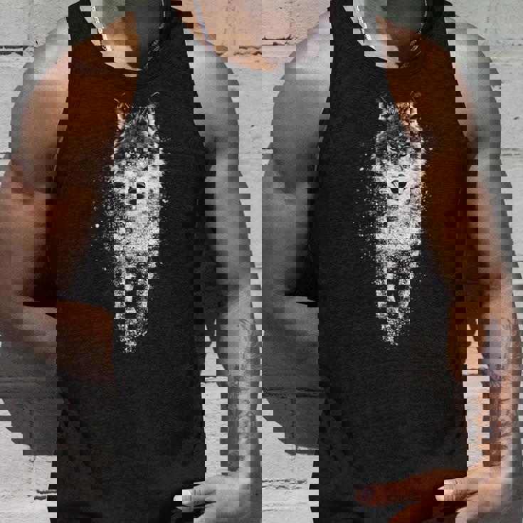 オオカミ 動物 モチーフ イラスト オオカミ 長袖tシャツ タンクトップ 彼への贈り物