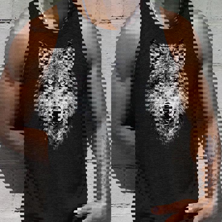 オオカミのモチーフ オオカミが大好き オオカミの群れ オオカミの犬 野生のオオカミ タンクトップ 彼への贈り物