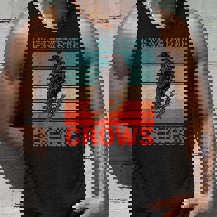 カラス ライフ・イズ・ベター バード鳥類学 カラス タンクトップ 彼への贈り物