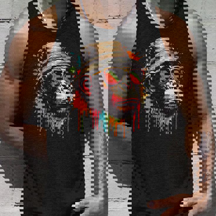 カラフル エイプ クール ヴィンテージ グラフィティ グラフィックアート タンクトップ 彼への贈り物