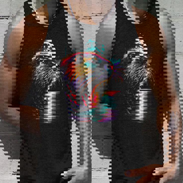 カラフル ヌートリア スピリット 動物 かっこいい イラスト アート タンクトップ 彼への贈り物