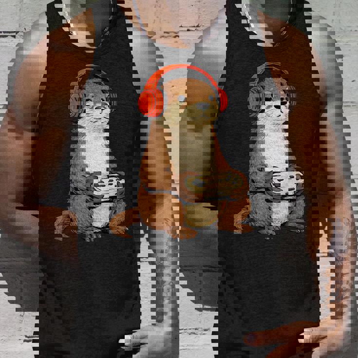 カワイイ カワウソ ゲーム アニメ レトロ 日本の芸術作品 ゲーマー 面白い タンクトップ 彼への贈り物