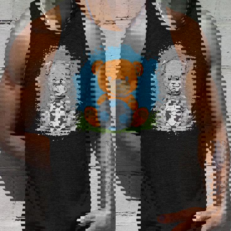 サッカーボール付きのかわいいテディベア タンクトップ 彼への贈り物