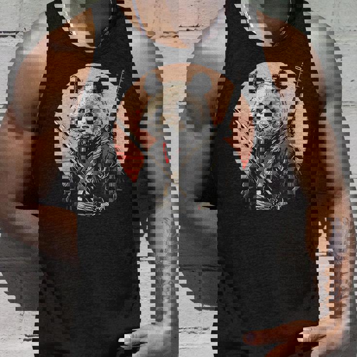 サムライパンダ 作品 日本美術 日本の忍者 パンダ タンクトップ 彼への贈り物