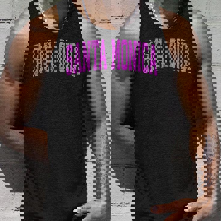 サンタモニカ カリフォルニア Ca ヴィンテージ アスレチック スポーツ ピンク デジ タンクトップ 彼への贈り物