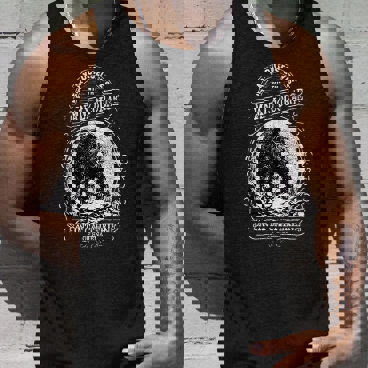 シエナの聖カタリナ 引用 クマの男らしい勇気 カトリック男性 タンクトップ 彼への贈り物