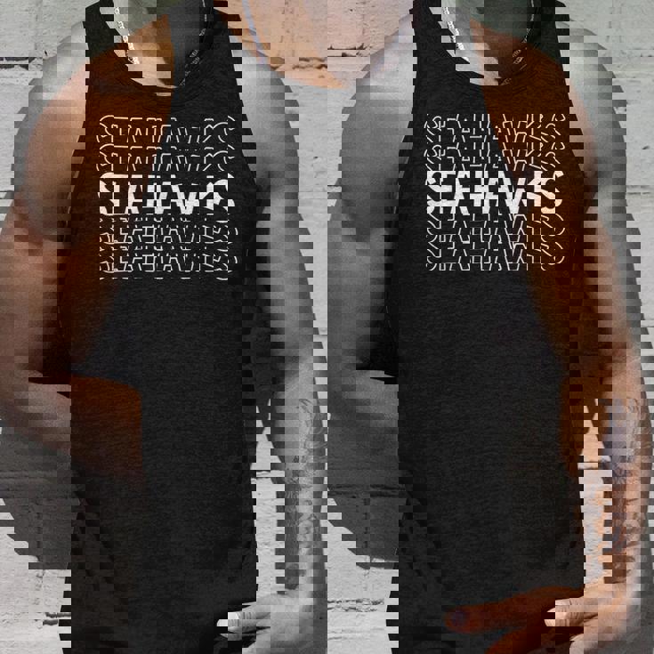 シーホークス 学校 スポーツチーム マスコット タウンゴーカレッジ アスリート タンクトップ 彼への贈り物