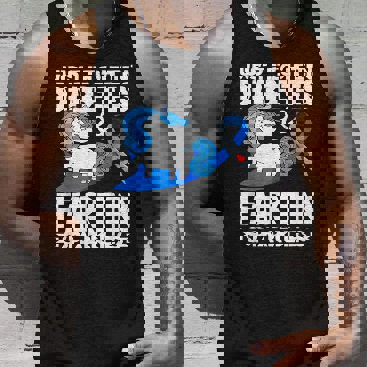 ジャスト・ファイティン・ダイアベティス＆ファーティン・スパークルズ 1型糖尿病 タンクトップ 彼への贈り物