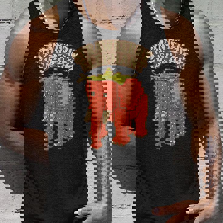 ストロベリーエレファント 面白い イタリアンブレインロットスラング ゲームミーム タンクトップ 彼への贈り物