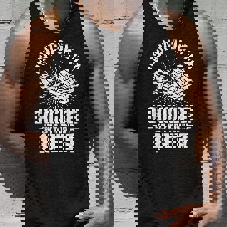 チョコレートはあきらめることができたけど禁煙者じゃない タンクトップ 彼への贈り物