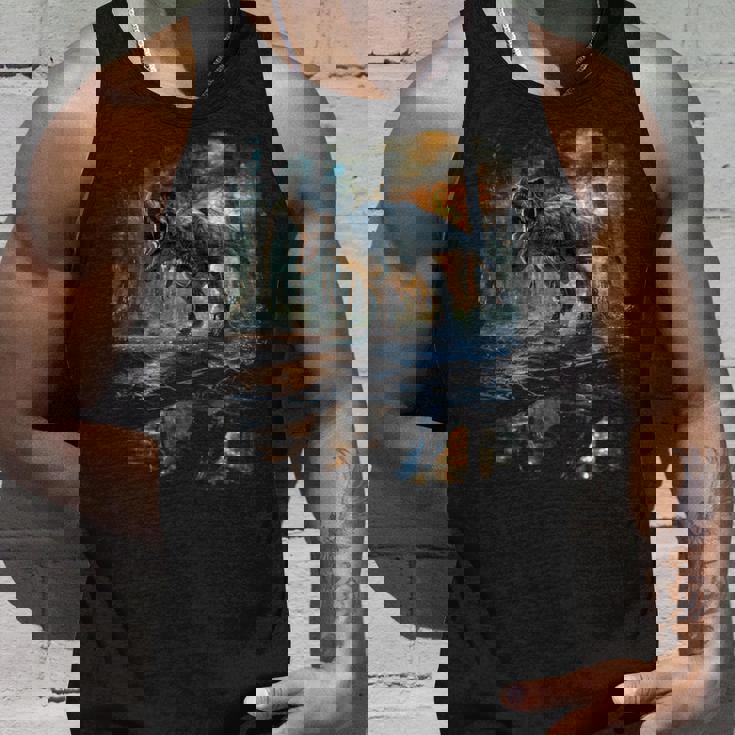 ティレックス 夜に吠える恐竜 リアルなグラフィックデザイン 長袖tシャツ タンクトップ 彼への贈り物