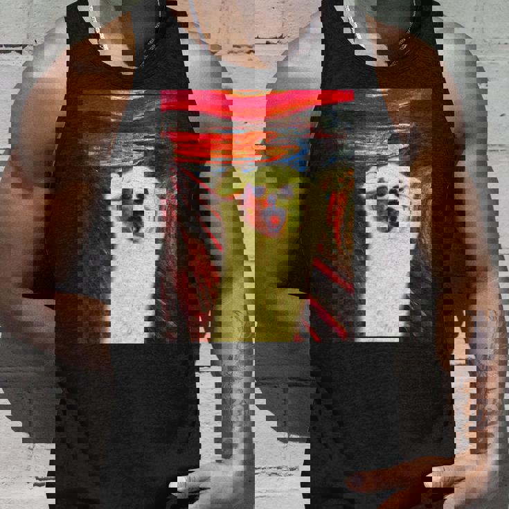 トイプードル 面白いtシャツ 犬 ムンクの叫び かわいい メンズ 子供 おもしろ 服 グッズ ネタ わんこ タンクトップ 彼への贈り物