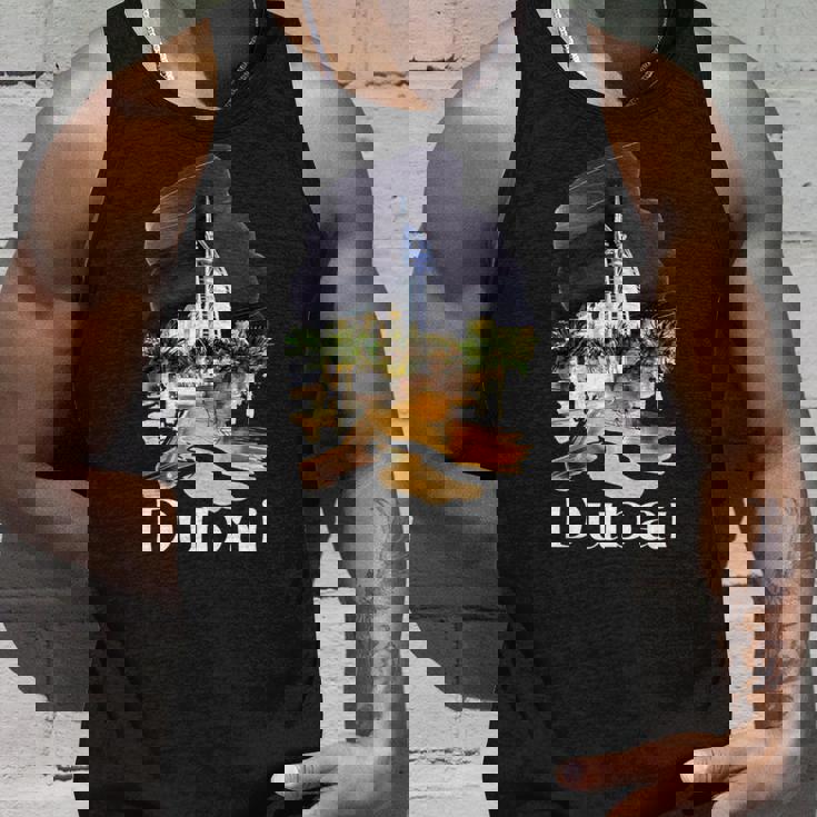 ドバイ Uae お土産絵画 ドバイの街 シャツ 長袖tシャツ タンクトップ 彼への贈り物