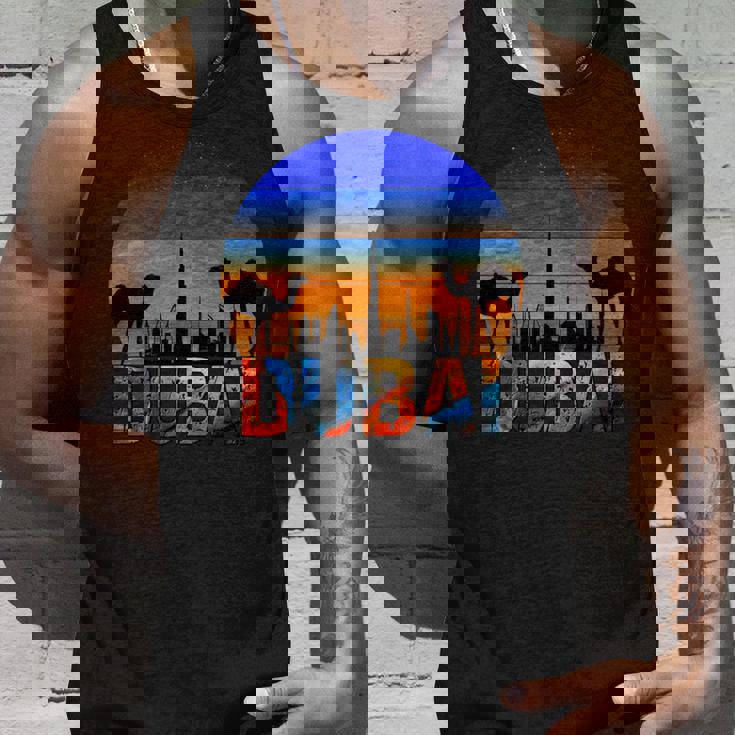 ドバイ ブルジュ ハリファ ヴィンテージ Uae ドバイ アラビア キャメル お土産 長袖tシャツ タンクトップ 彼への贈り物