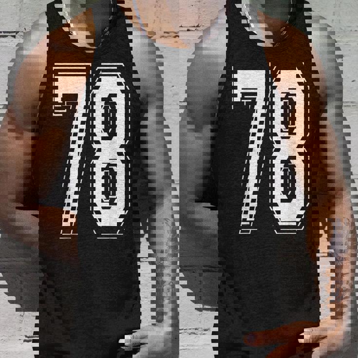 ナンバー78 バーシティスタイル ボールド スポーツ 誕生日 ジャージ タンクトップ 彼への贈り物