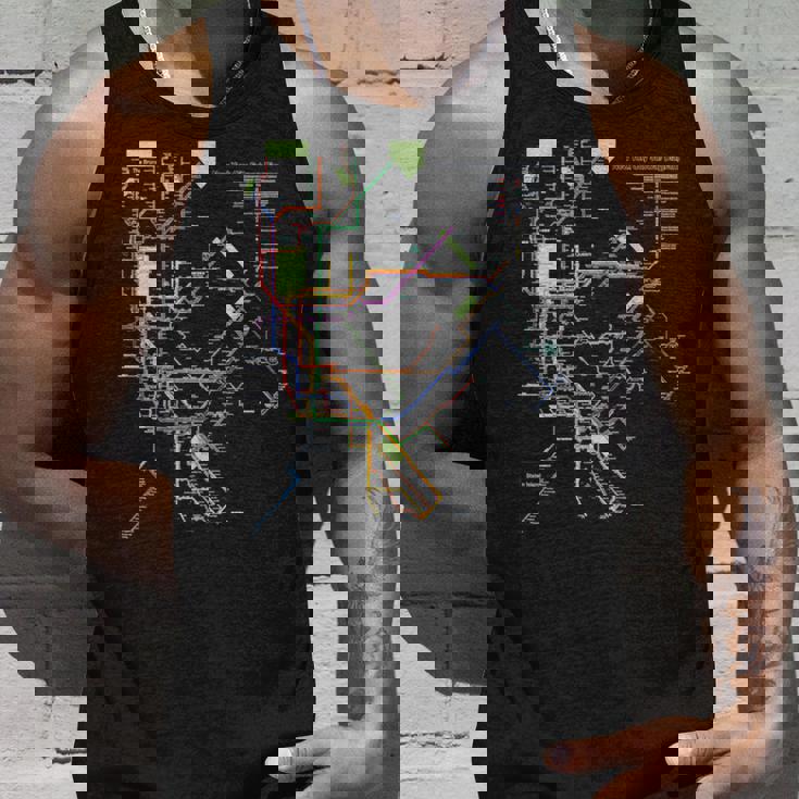 ニューヨーク市メトロマップアート I Heart Ny お土産ギフト 長袖tシャツ タンクトップ 彼への贈り物