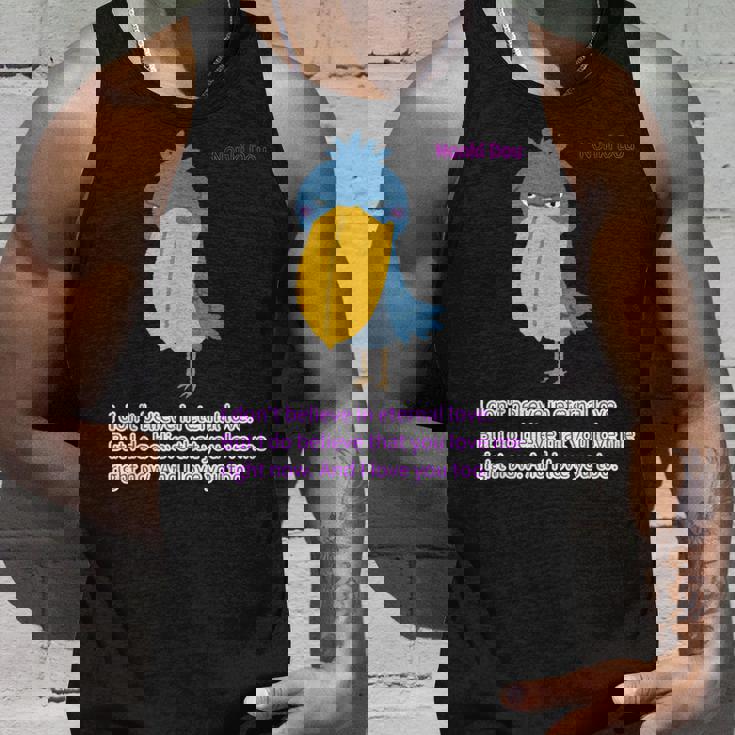 ハシビロコウlove タンクトップ 彼への贈り物