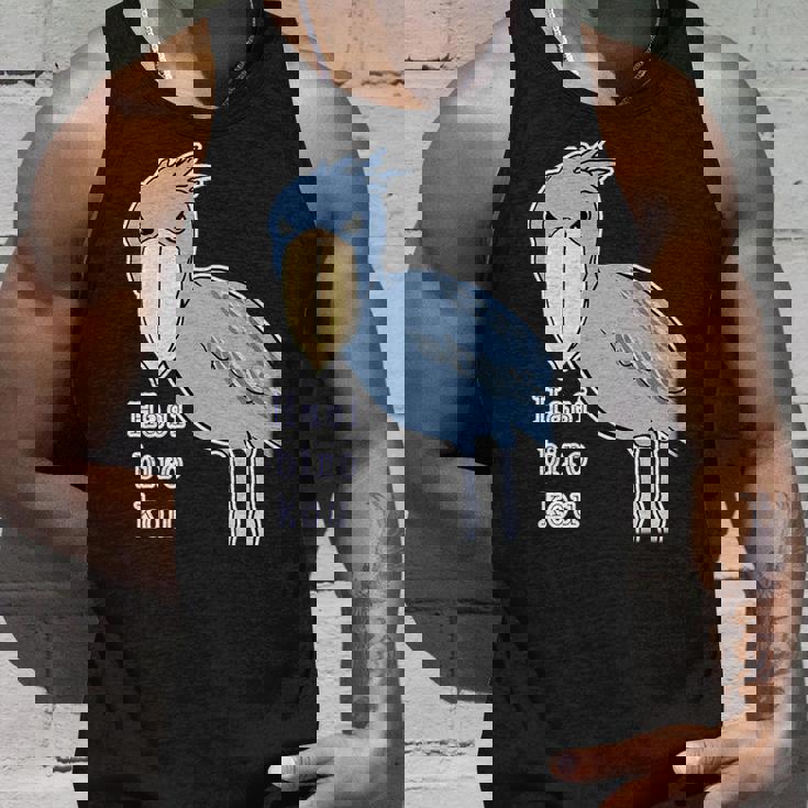 ハシビロコウさん『ビッグ プリント』青い鳥【どうぶつフレンズ】ゆるくて かわいい 動物園 長袖tシャツ タンクトップ 彼への贈り物