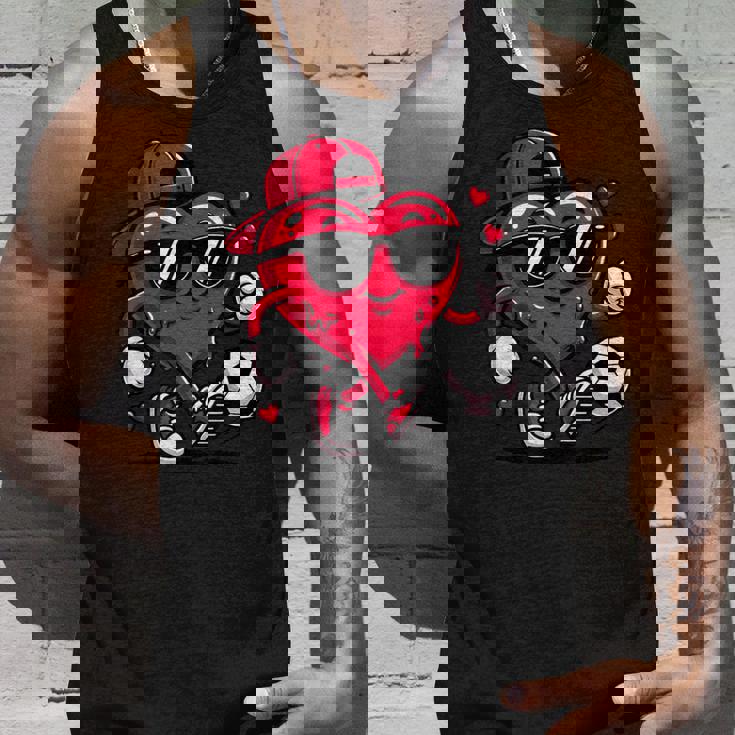 バレンタイン サッカー ハート ドリップ スポーツ 愛 バレンタインデー 男の子 タンクトップ 彼への贈り物