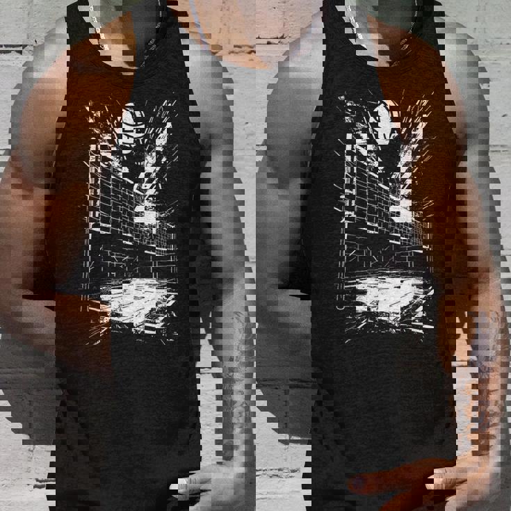 バレーボールのボールを描くバレーボーラー タンクトップ 彼への贈り物