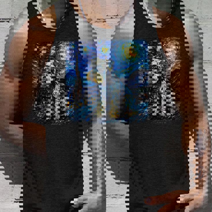 バン・ゴッホ 星月夜ミニチュア・シュナウザー 長袖tシャツ タンクトップ 彼への贈り物