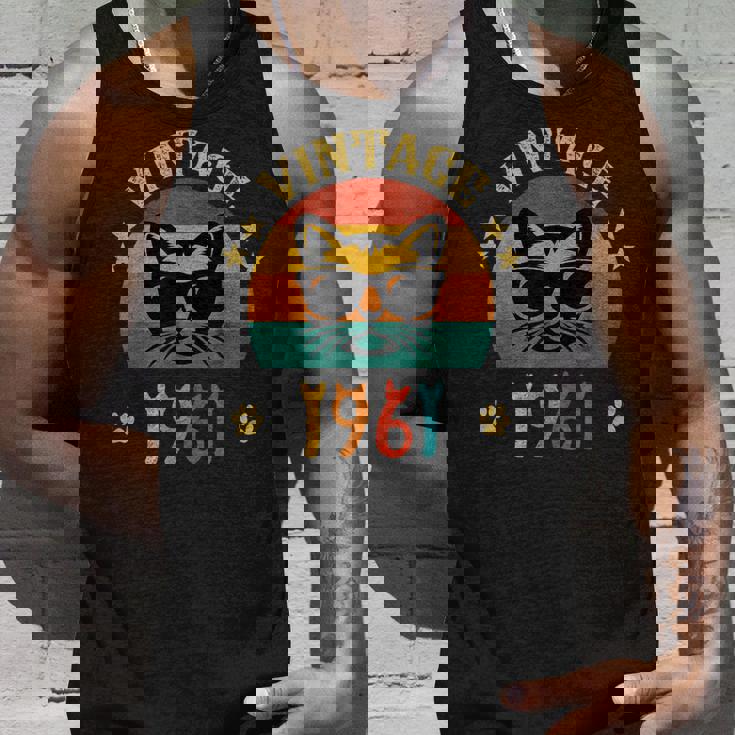 ビンテージファニーキャットシャツ 誕生日プレゼント 1961 メンズ レディース 65歳 タンクトップ 彼への贈り物