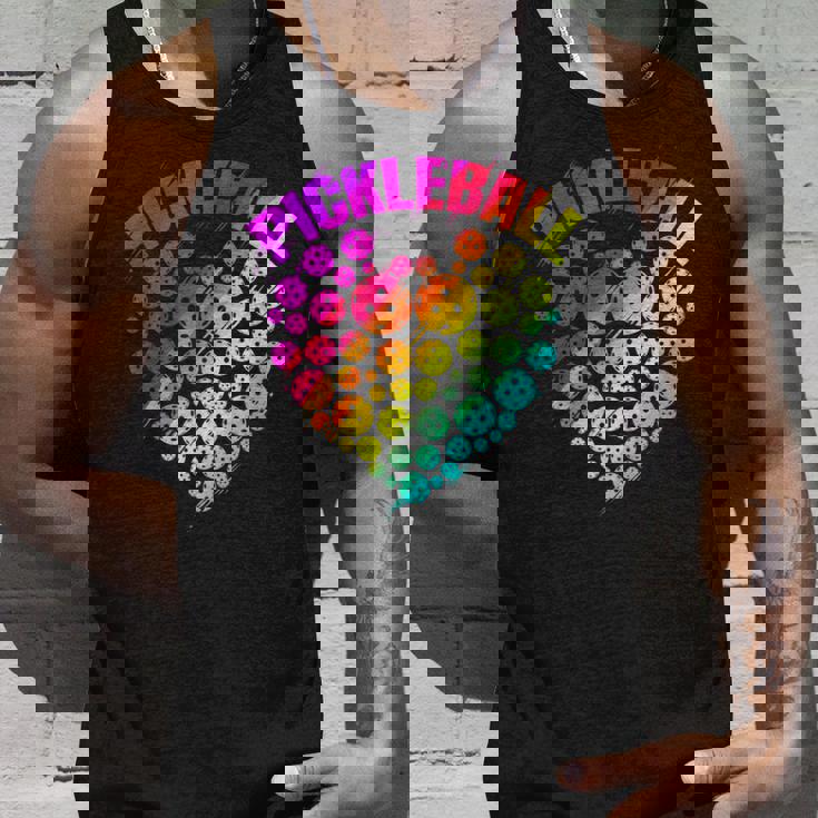 ピックルボール ハート カラフル ラブ ピックルボール タンクトップ 彼への贈り物