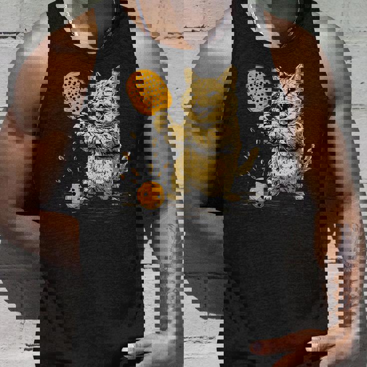 ピックルボール選手 ピックルボールの猫 長袖tシャツ タンクトップ 彼への贈り物