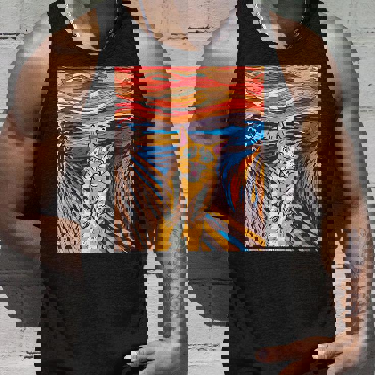 ファニー タビーキャット 絵画 ムンクの叫び パロディ タンクトップ 彼への贈り物