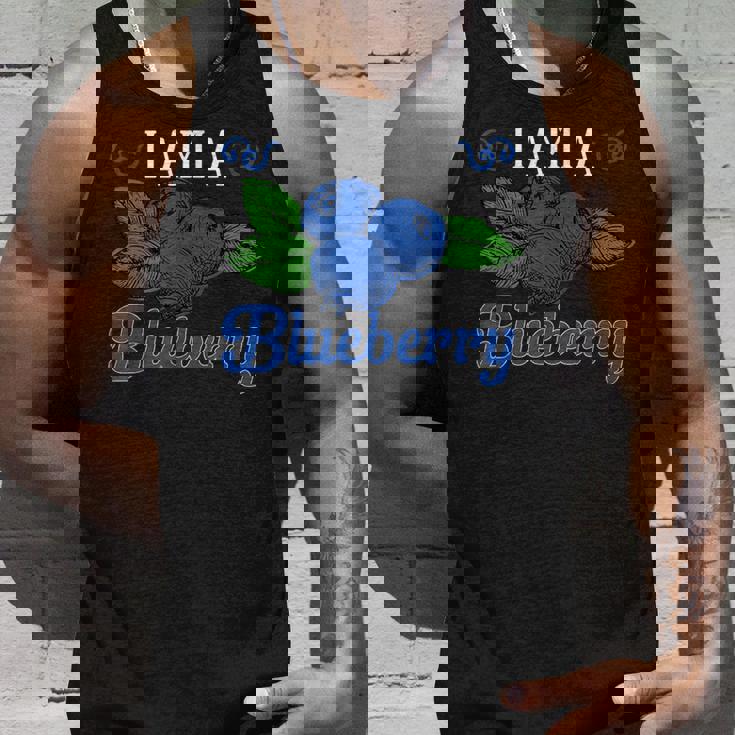 ブルーベリーフルーツ-アイ・アム・ア・ブルーベリー タンクトップ 彼への贈り物