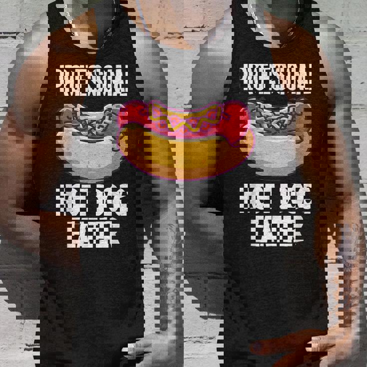 プロフェッショナルホットドッグイーターファニーホットドッグ タンクトップ 彼への贈り物