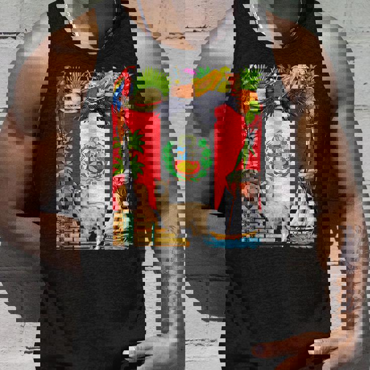 ペルー ペルー国旗 ペルーのルーツ ペルーの遺産 誇り高きペルー人 ペルーの誇り タンクトップ 彼への贈り物