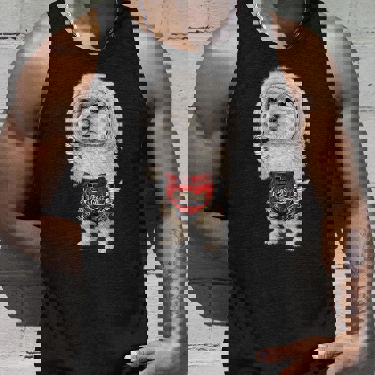 ムエタイキックボクシングチャンピオンとしてのマルチーズドッグ タンクトップ 彼への贈り物