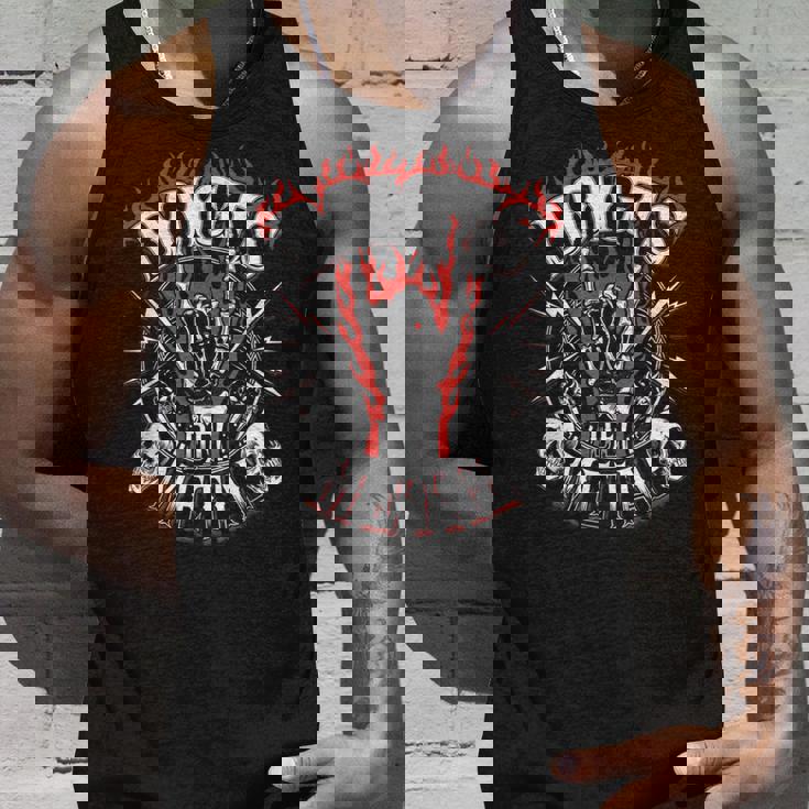 メタルフィンガーギフト ヘビーウルトラハードロック 嘔吐 ユーモア タンクトップ 彼への贈り物