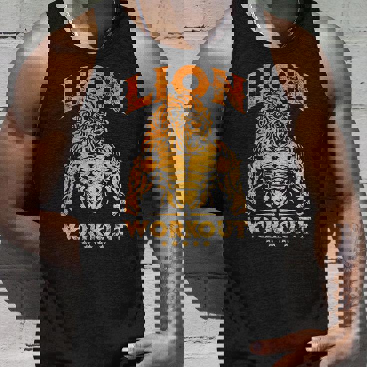 ライオン ワークアウト ゴールド トレーニング ビースト ジム フィットネス パワーマッスル タンクトップ 彼への贈り物