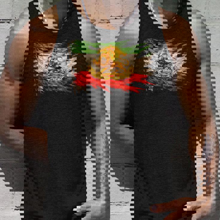 ライオンと太陽のエンブレムが付いたイランの国旗、ヴィンテージペルシャ遺産。 タンクトップ 彼への贈り物