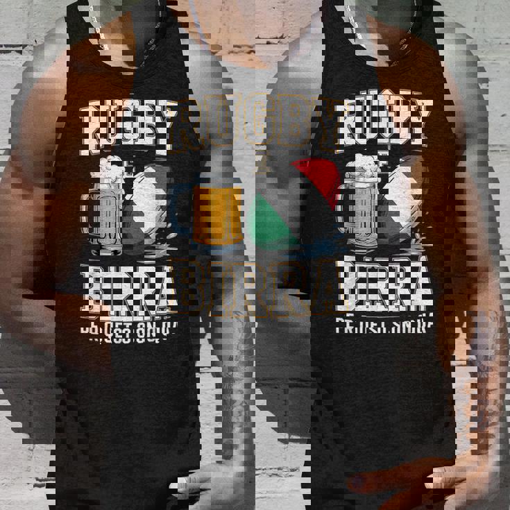 ラグビーとビール だからこそ私はここにいます イタリアのラグビーファン タンクトップ 彼への贈り物