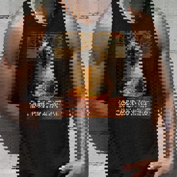 ラーメン猫 シャム猫 ラーメンを食べるラーメン泥棒 グランジ タンクトップ 彼への贈り物