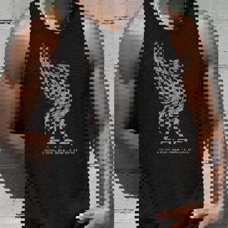 リバプール イングランド Est1207 Colossal Liverbird Grey Age タンクトップ 彼への贈り物