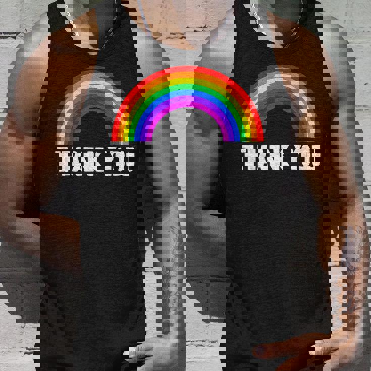 レインボー Thank You タンクトップ 彼への贈り物